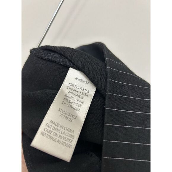 Max Studio Classic Black Pinstripe Dress Professional Work Trousers Bootcut - Picture 5 of 5